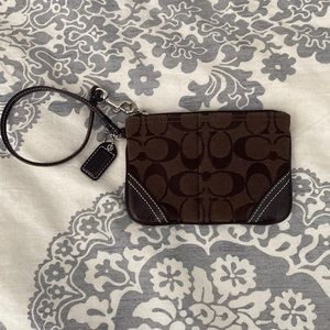 Coach wristlet - brown. Barely used. Smoke free home